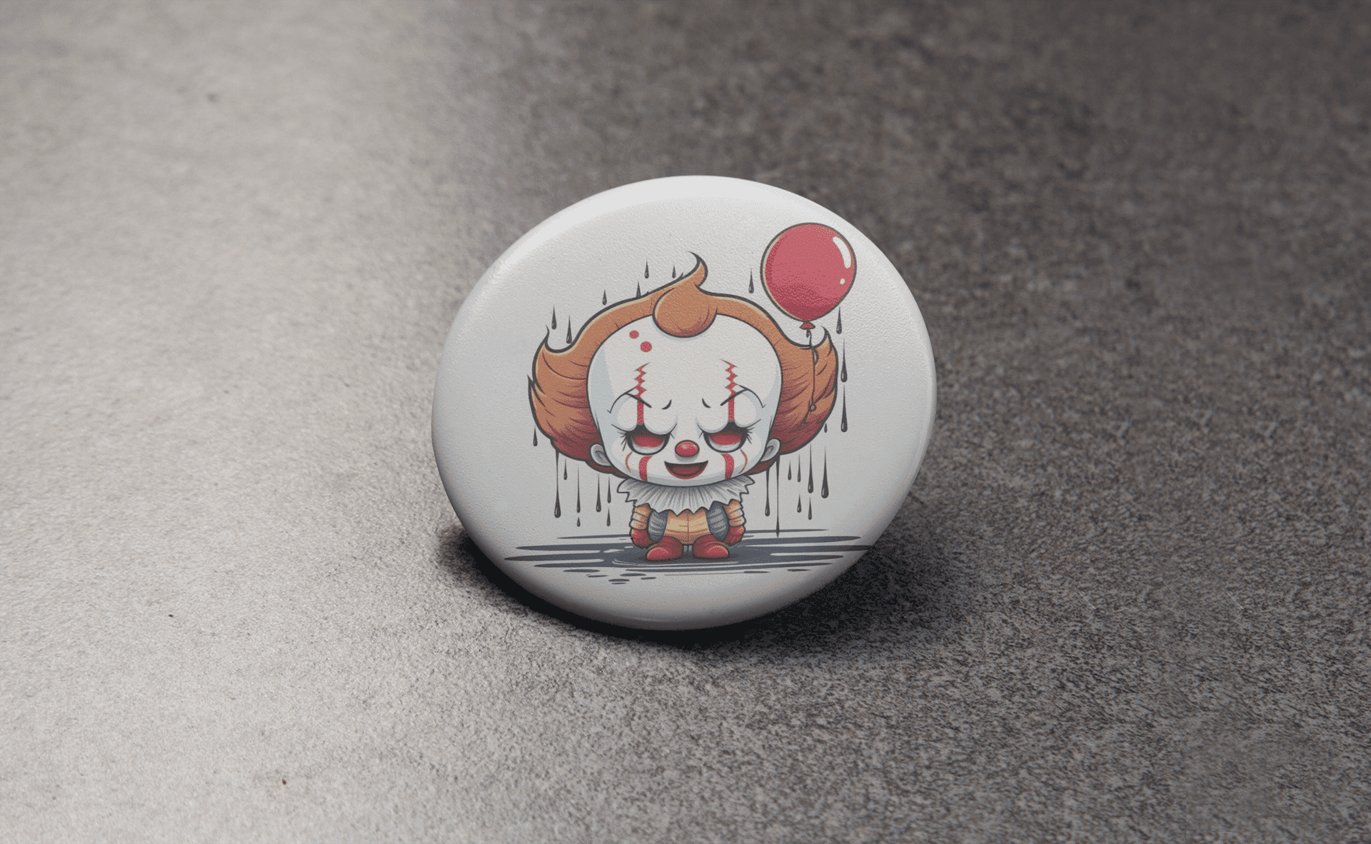 Pin Payaso de Terror – Chapa mediana 3,7 cm | Fans del cine de terror - 2