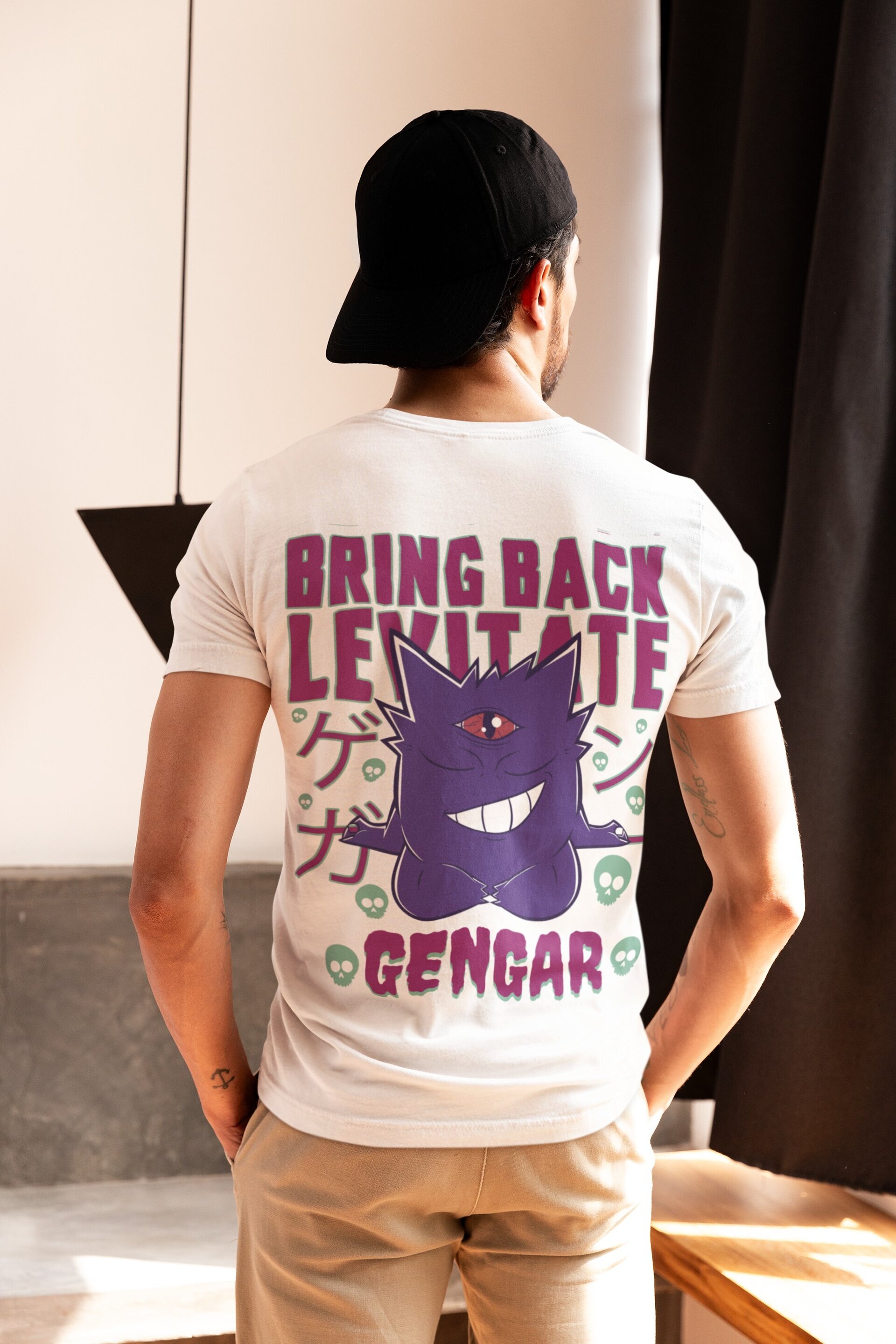Camiseta Gengar para Hombre – Diseños Exclusivos Inspirados en el Pokémon Fantas - 5