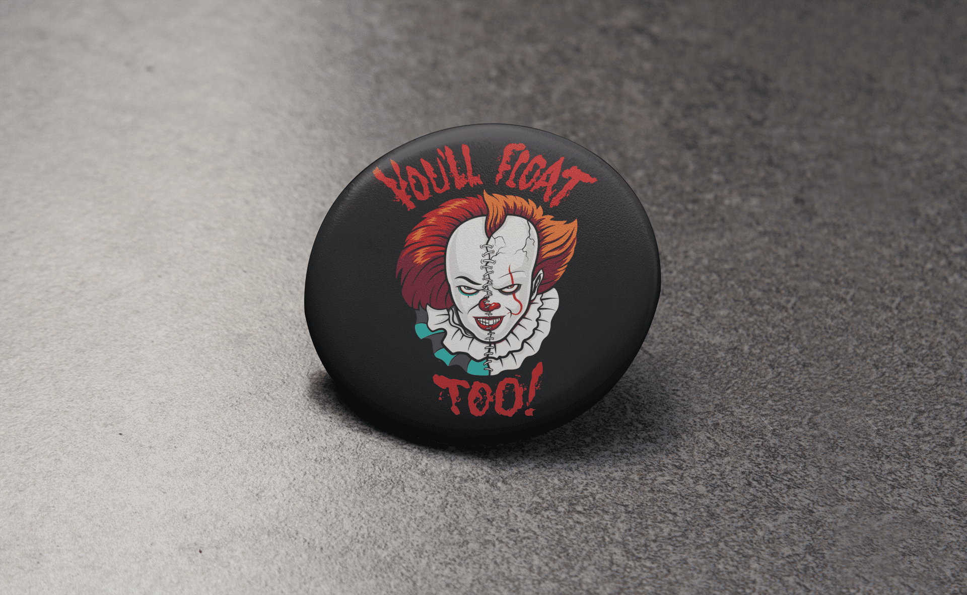 Pin Payaso de Terror – Chapa mediana 3,7 cm | Fans del cine de terror - 3