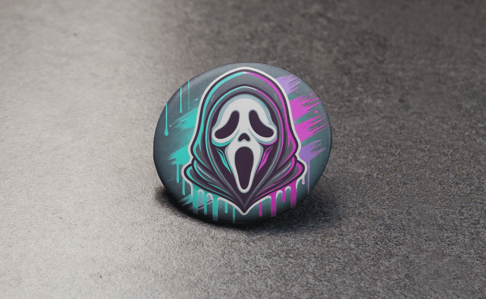 Pin de terror Ghostface – Chapa mediana de 3,7 cm para amantes del horror - 6