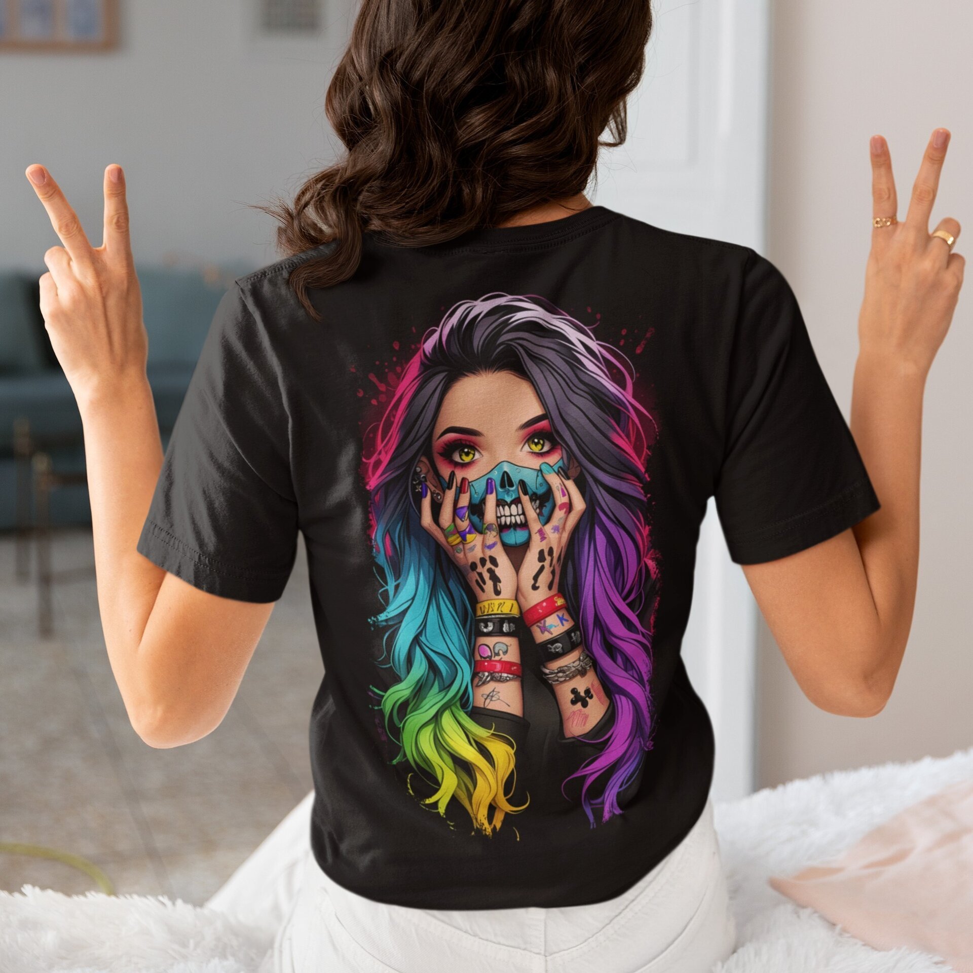 Camiseta Chicas Alternativas – Diseños Exclusivos Estilo Dark y Rebelde - 5