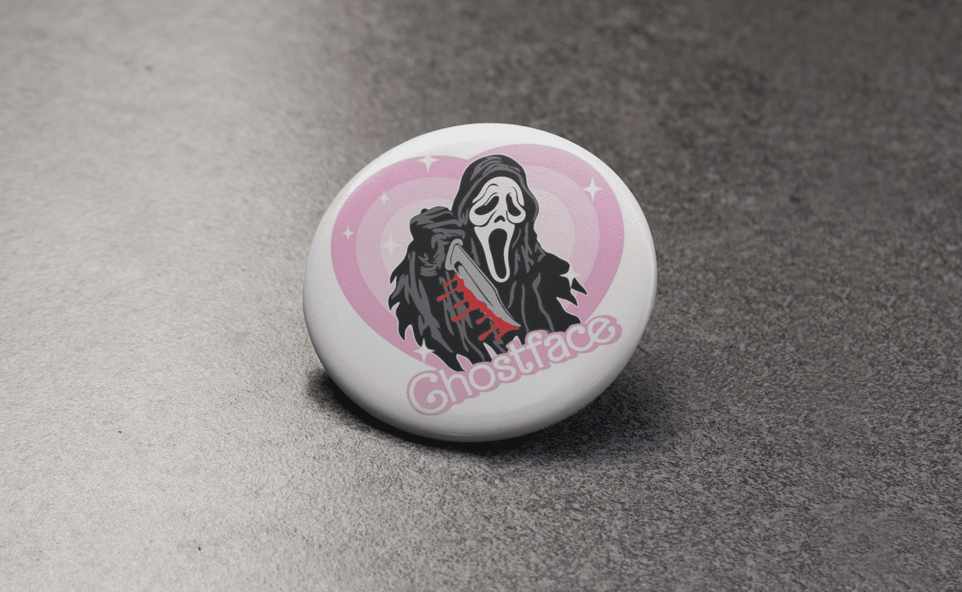 Pin de terror Ghostface – Chapa mediana de 3,7 cm para amantes del horror - 4