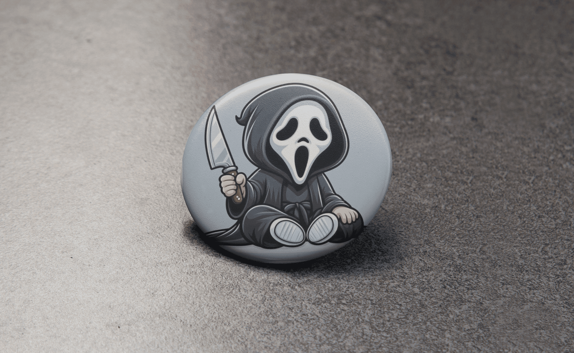 Pin Ghostface – Chapa grande de 5,8 cm inspirada en el cine de terror - 4