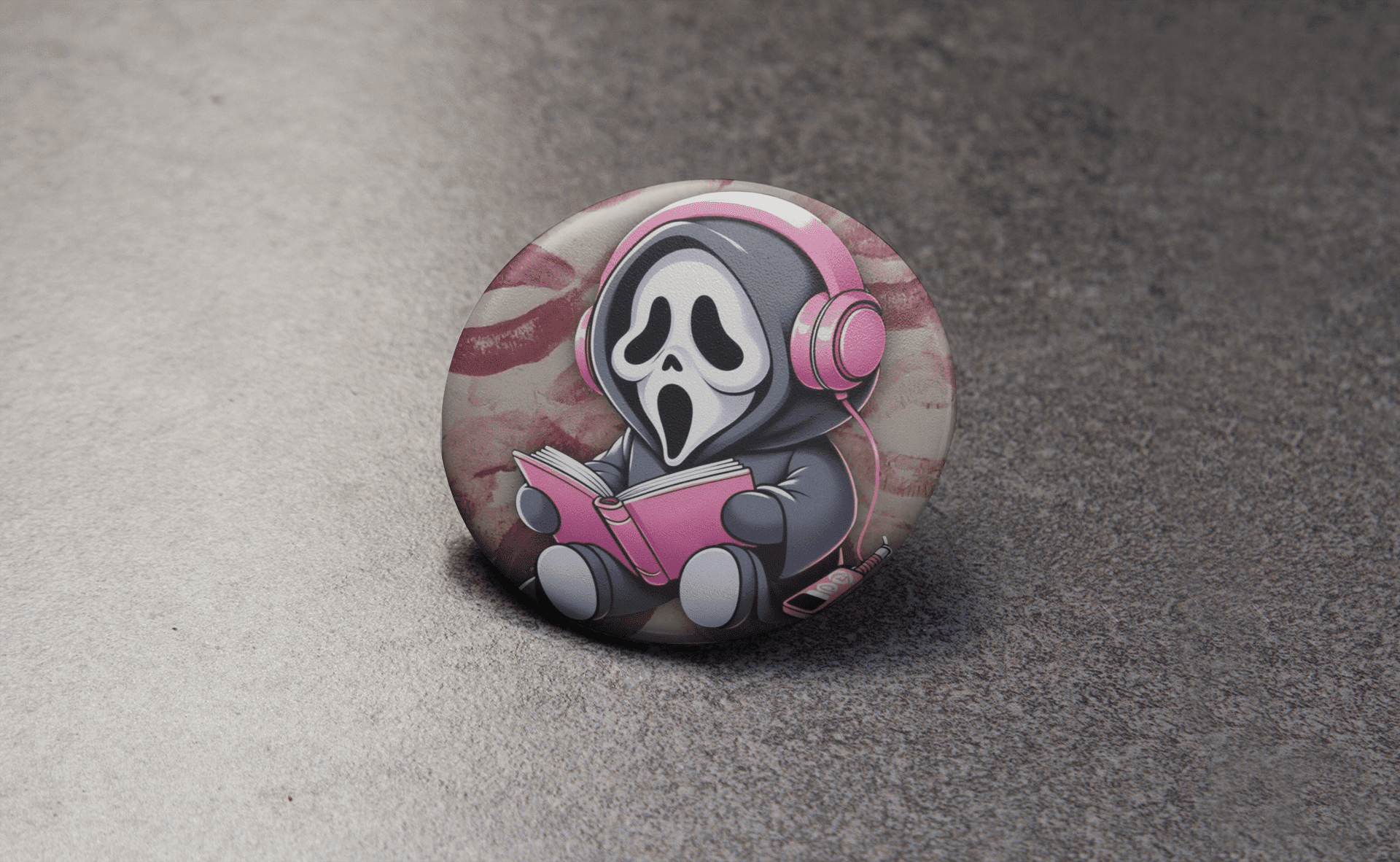 Pin de terror Ghostface – Chapa mediana de 3,7 cm para amantes del horror - 2