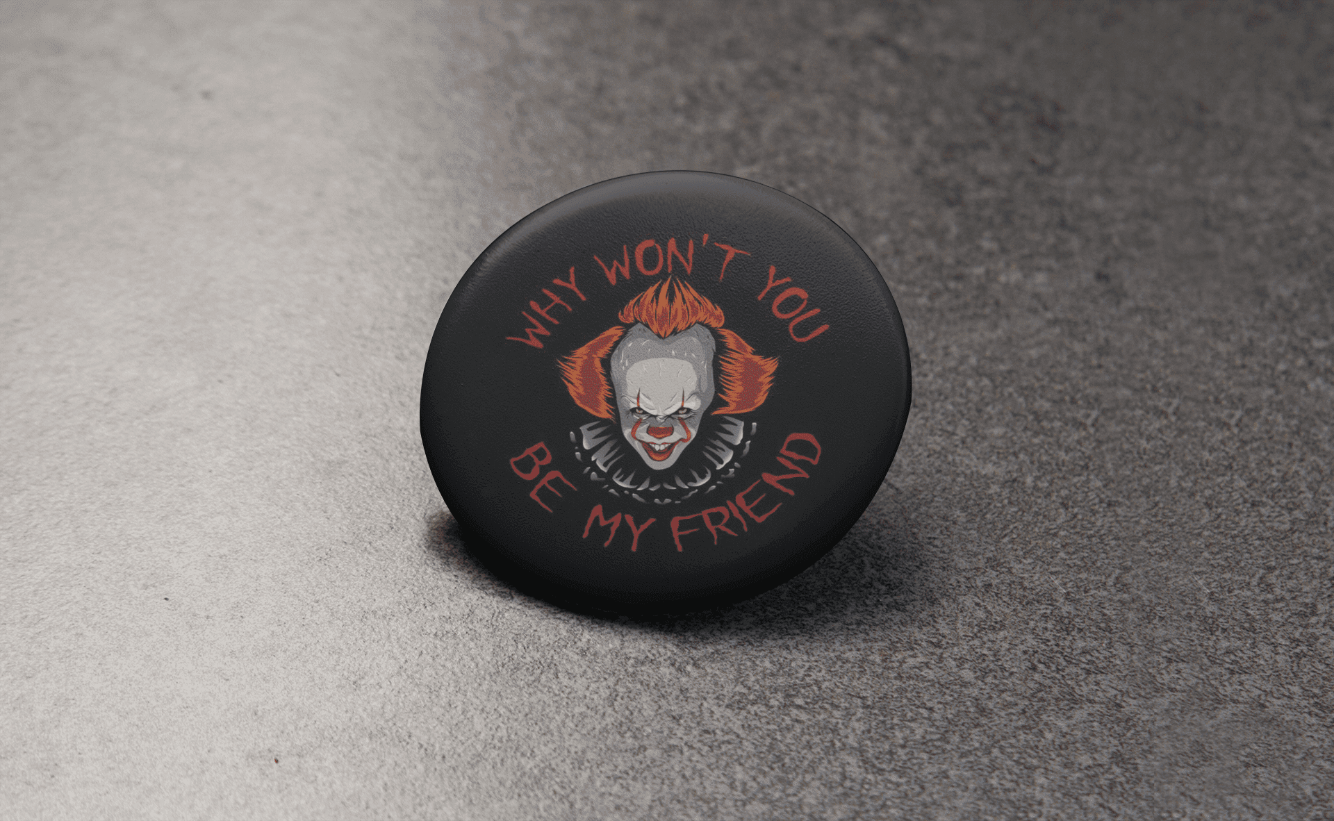 Pin Payaso de Terror – Chapa mediana 3,7 cm | Fans del cine de terror - 4