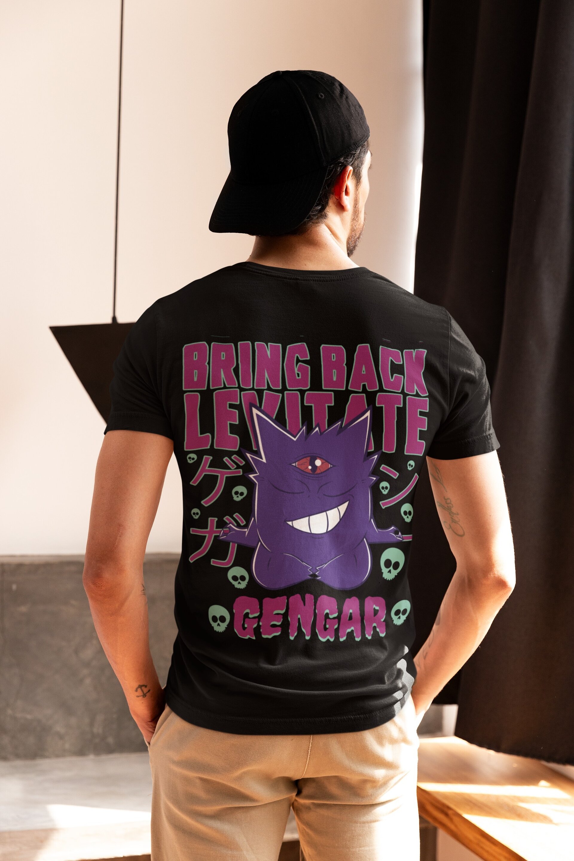 Camiseta Gengar para Hombre – Diseños Exclusivos Inspirados en el Pokémon Fantas - 6